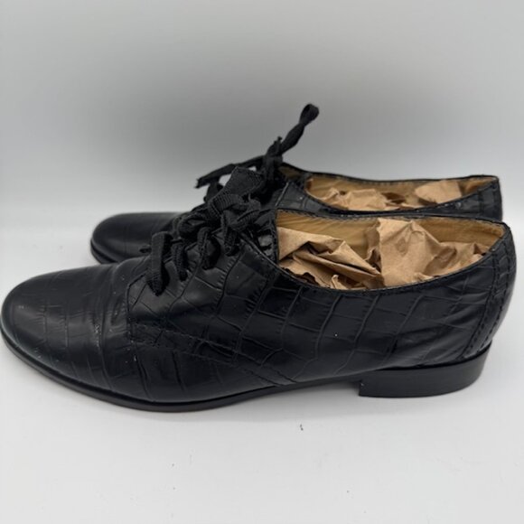 Kate Spade Black Patent Leather Oxfords Size 7 - Picture 1 of 8